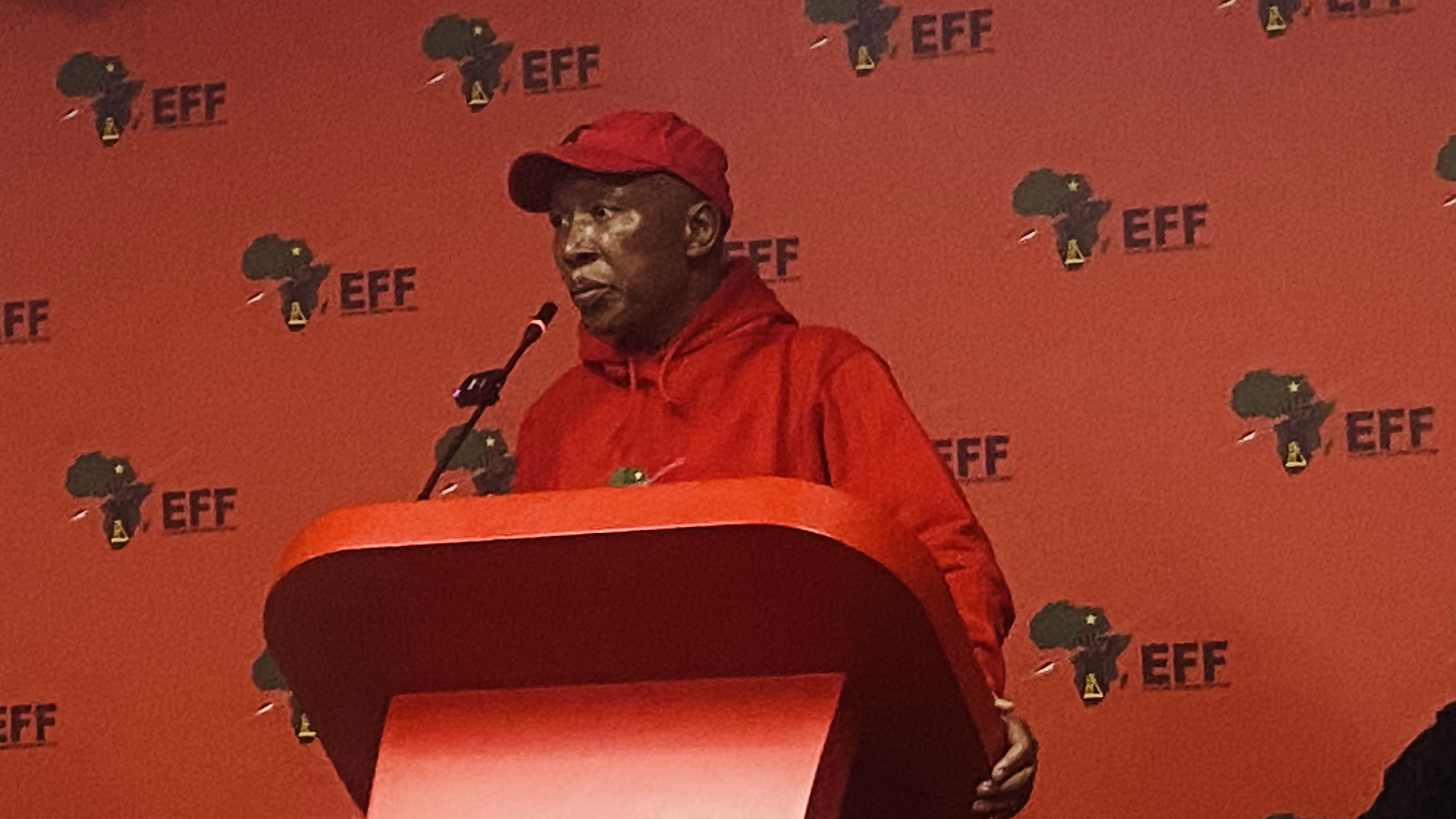 J Malema at EFF PRESSER